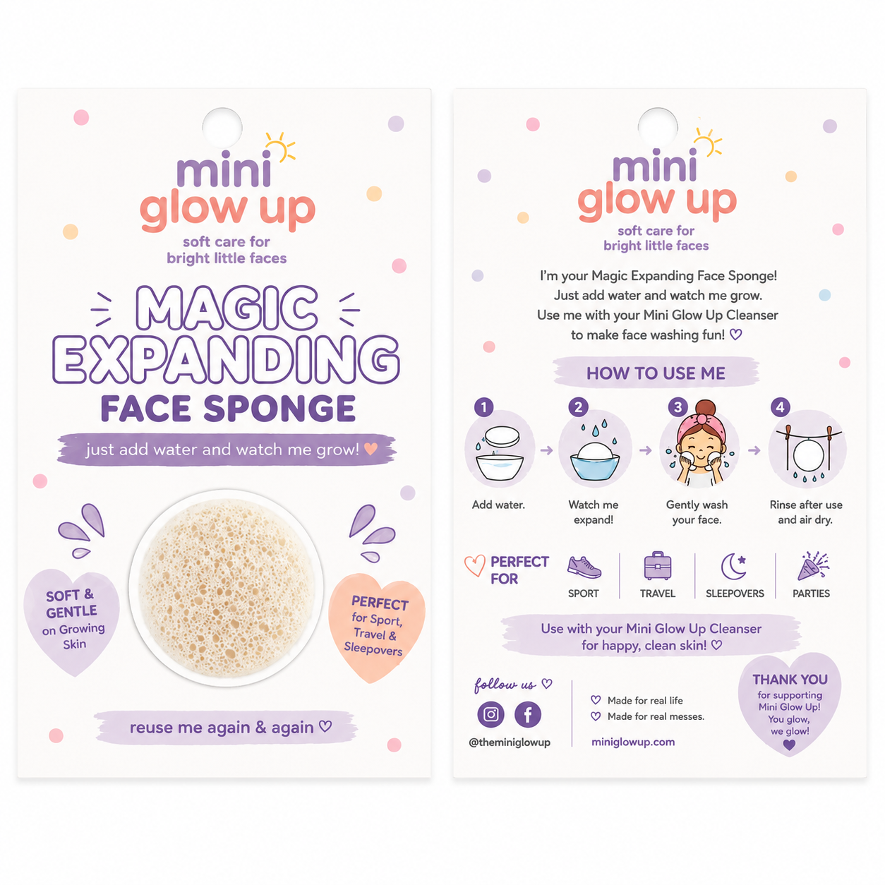Magic Expanding Face Sponges (3 pack)